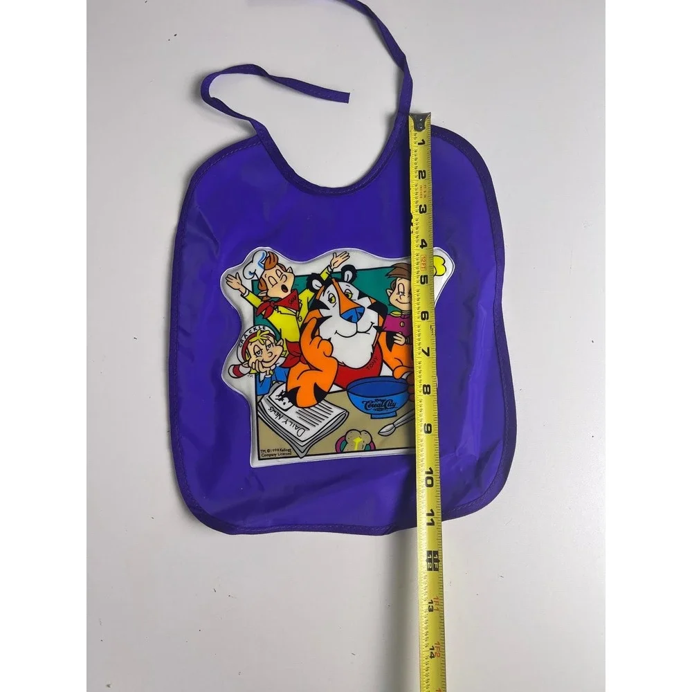 Vintage Advertisement Kellogg's Tony the Tiger Cereal City Bib Purple Kids‎ 1998